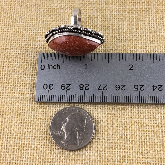 New Sandstone Silver Overlay Ring Size 7 - Picture 6 of 11